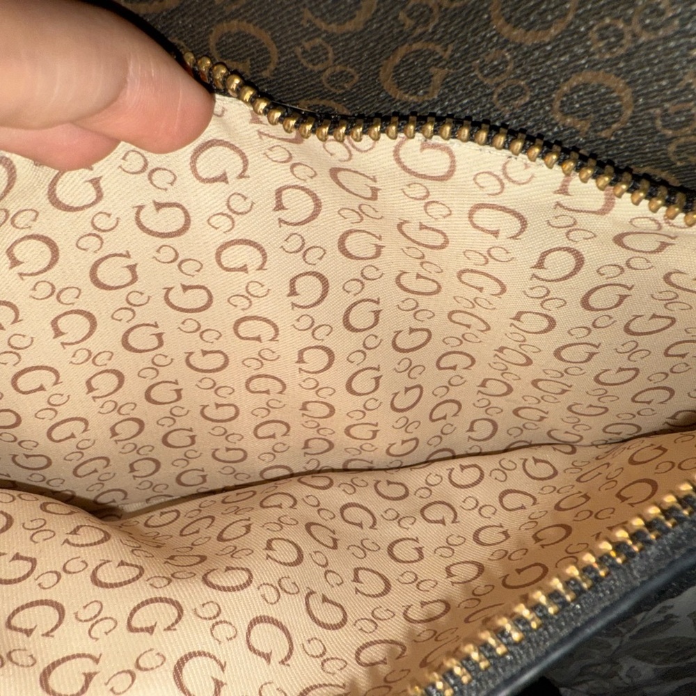 Guess Black and Tan Backpack with Textured Design - Picture 5 of 5